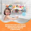 Bath Toy Organizer 3 Compartment Bath Toy Storage Bag Shower Caddy Quick Access Bathtub Toys Holder Baby Shower Games Tub Quick Dry Baby Bathroom Toys Storage Accessory Gray view 2
