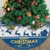 Christmas Tree Skirt 30" New Year Tree Skirt Simple Lace-Up Tree Skirt Indoor and Outdoor Home Decoration Holiday Party Farmhouse Decor Gift. view 3