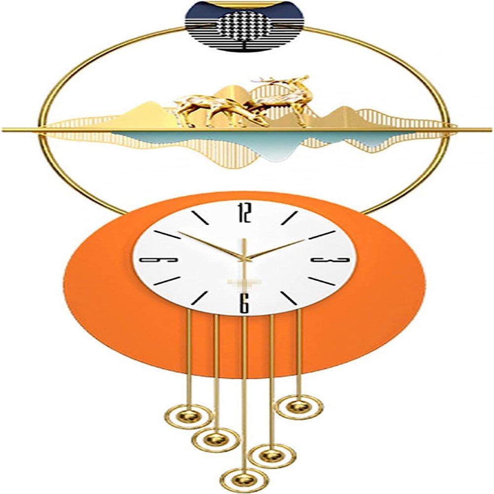 DYKKLKQ Creative Art Wall Watch, 53x103CM Dining Room Bedroom Wall Mute Walking Clock, Living Room Home Fashion Wall Quartz Clock