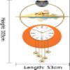 DYKKLKQ Creative Art Wall Watch, 53x103CM Dining Room Bedroom Wall Mute Walking Clock, Living Room Home Fashion Wall Quartz Clock view 3