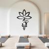 OZF Metal Lotus Flower Wall Art, OM Lotus Flower Wall Decor, Mandala Zen Yoga Room Decor, Meditation Art for Living Room Bedroom Office, Spiritual Gift (Black, 30"x22" | 76x56cm) view 1