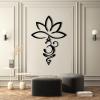 OZF Metal Lotus Flower Wall Art, OM Lotus Flower Wall Decor, Mandala Zen Yoga Room Decor, Meditation Art for Living Room Bedroom Office, Spiritual Gift (Black, 30"x22" | 76x56cm) view 3