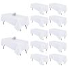 12 Pack White Table Cloth 60x126 Inch Rectangle Tablecloths for 8 Foot Rectangle Tables, Wrinkle Resistant Washable Polyester Fabric Rectangular Table Cover for Dining Banquet Wedding Party view 1