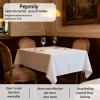 12 Pack White Table Cloth 60x126 Inch Rectangle Tablecloths for 8 Foot Rectangle Tables, Wrinkle Resistant Washable Polyester Fabric Rectangular Table Cover for Dining Banquet Wedding Party view 3
