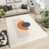 2x3 Rug Creative Geometric Medieval Washable Rugs, Sun Boho Orange Stripes Laundry Room Carpet Non Slip Throw Rugs for Bathroom Kitchen Sink Front Door Bedroom Bedside view 2