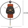 DYKKLKQ Decor Wall Clock for Living Room,57x81 CM Large Metal & Walnut Pointer Home Decor Silent Non Ticking Lightweight Clocks for Bedroom, Study, Office Decor view 3