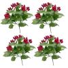 IUIBMI 4Pcs Christmas Artificial Holly Berry Stems Fake Holly Berries with Green Leaves Red Berry Picks Holly Berries Branches for Christmas Tree Holiday Winter Decor (A) view 1
