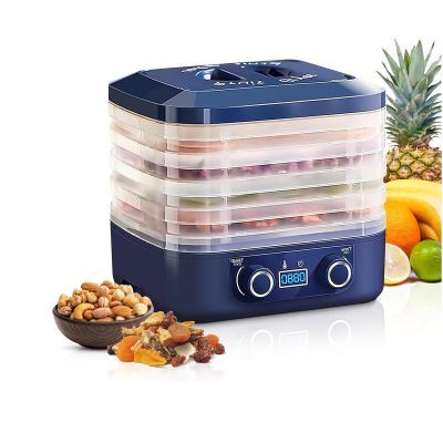 HomeLoft Basics Food Dehydrator Machine With Five Trays, Fruit Dryer Machine Adjustable Temperature For Home, Jerky, Candy & Snacks, Herbs, Beef, Vegetable(White)