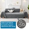 HAOMAIJIA Non Slip Couch Cover Sofa Covers for 3 Cushion Couch Washable sectional Couch Covers for Dogs pet Furniture Protector Couch Cover Blanket for Living Room (Grey, 91"x118") view 2