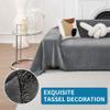 HAOMAIJIA Non Slip Couch Cover Sofa Covers for 3 Cushion Couch Washable sectional Couch Covers for Dogs pet Furniture Protector Couch Cover Blanket for Living Room (Grey, 91"x118") view 4
