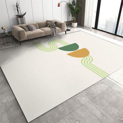 TIMOILU 3x5 Rug Minimalist Abstract Art Deco Washable Rugs, Modern Geometric Semicircle Line Bedroom Rugs with Non Slip Backing for Bedroom Hotel Hardwood Floors Garage Farmhouse