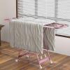 CTXDLK Laundry Rack, Clothes Airer Drying Rack Adjustable 2 Layer Winged Folding Dryer Indoor Easy Storage Indoor and Outdoor Balcony Folding T-Model Clothes Airer wit view 2