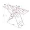 CTXDLK Laundry Rack, Clothes Airer Drying Rack Adjustable 2 Layer Winged Folding Dryer Indoor Easy Storage Indoor and Outdoor Balcony Folding T-Model Clothes Airer wit view 3