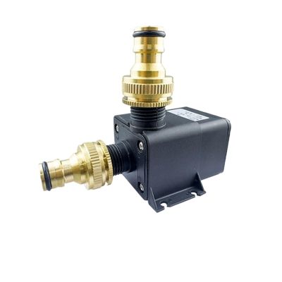 Ultra Quiet 800L/H 5M DC 12V 24V Household Brushless Motor Submersible Brass Joint Pump for Cooling System Fountain Heater(12V Female plug 16mm-01)