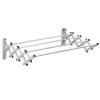 Wall Mounted Space-Saver Clothes Household Easy Storage Drying Rack Folding 4 Drying Rods Washing Cloth Line Airer Bathroom Towel Rail Bar Hooks Retractable Clo view 1