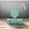 Wall Mounted Space-Saver Clothes Household Easy Storage Drying Rack Folding 4 Drying Rods Washing Cloth Line Airer Bathroom Towel Rail Bar Hooks Retractable Clo view 4