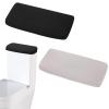 2pcs Toilet Tank Lid Cover Black Universal Toilet Seat Cover Replacement Toilet Top Cover Soft and Absorbent Toilet Lid Covers with Elastic Bottom for Bathroom Decor Fit Different Sizes of Toilet Tank view 1