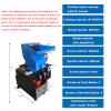 BANFLUXION 220V 2.2KW Electric Plastic Shredder PC180 Plastic Bottle Crusher Grinding Machine for Plastics Rubber 520r/min Blue view 2