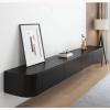 HZAPFUE Floating TV Stand - Wall Mounted Media Console with 2 Drawer, Floating Entertainment Center TV Cabinet, Wall Mounted Audio/Video Shelf for Home Room (Black, 62.99x7.87x9.45IN) view 1