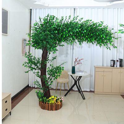 Artificial Wishing Tree Banyan Simulation Green Plants Perfect Housewarming Gift Modern Wedding Indoor Outdoor Home Office Party Decoration Green(1.8x1.4m)