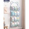mengli-99 Bookcase Wall Bookshelf, Simple Iron Art Picture Book Storage Rack, Door-Mounted Wall-Saving Space-Saving Storage Rack Bookshelf(67cm) view 3