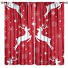 FAOTELY Christmas Elk Curtain Merry Christmas Reindeer Red Cute Winter Farmhouse Holiday New Year Blackout Window Drapes for Bedroom Living Room Kitchen Cafe Decor W31.5xL63 Inch x2 Panels view 1