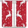 FAOTELY Christmas Elk Curtain Merry Christmas Reindeer Red Cute Winter Farmhouse Holiday New Year Blackout Window Drapes for Bedroom Living Room Kitchen Cafe Decor W31.5xL63 Inch x2 Panels view 3