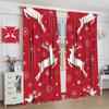 FAOTELY Christmas Elk Curtain Merry Christmas Reindeer Red Cute Winter Farmhouse Holiday New Year Blackout Window Drapes for Bedroom Living Room Kitchen Cafe Decor W31.5xL63 Inch x2 Panels view 4