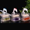 MAKEJ Toothpick Holder Cute Cartoon Dolphin Toothpick Box Transparent Mediterranean Toothpick Holder(Black-JoJo's Bizarre Adventure1) view 3