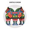 Tablecloth Runner Swedish Dala Horse Folk Round Table Cloth Waterproof Wrinkle Free Tablecloths Washable Dining Table Cloths 60 in Decorative Table Cover for Banquets Party Wedding view 2