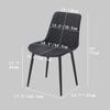 MSOBAIW Dining Chairs Set of 2, Upholstered Faux Leather Dining Room Chair, Black Kitchen Chairs with Metal Legs for Living Room view 3