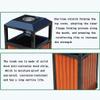 DUANZEYUQA Outdoor Bin Outdoor Trash Can Metal Industry Solid Wood Trash Can Box Park Garbage Storage Box Public Place Waste Recycling System Home Garden Storage Dustbin view 3
