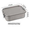 IGRIXLSD 800ml Square Lunch Box, Pure Titanium Sealed Bento Box Suitable For Home Or Outdoor Camping(1 800ml) view 2