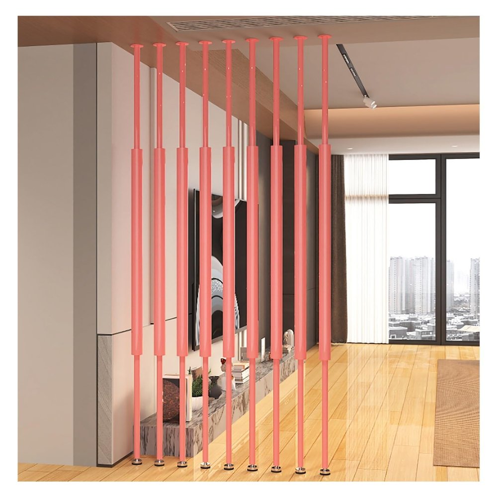 Commercial Wall Partition Post Room Divider, Office Porch Bedroom Coffee Shop Entrance Ceiling to Floor Decorative Grille Pillar with Adjustable Feet, 9 Pack Privacy Screens Columnar, 6ft 7ft 8ft 9ft