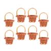 Cabilock 8pcs Mini Woven Decorative Basket for Dollhouse Style Storage for Mini Items Flowers Photography Props for Home Decor and Giving view 1