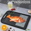 2 in 1 Defrosting Tray for Frozen Meat, Cutting Board, Thawing Tray for Frozen Meat, Non Slip, PP Material, Easy to, Large Flat for Thawing Multiple Items (M) view 3