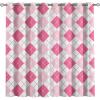 LUZAJUG Pink Gradient Checkered Curtains for Living Room 90 Inch Length 2 Panel Set, Geometric Boho Blackout Curtains for Bedroom, Thermal Curtains for Summer Heat 54 Inch Width view 2