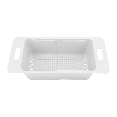 Chest Freezer Basket, Deep Adjustable Storage Organizer Bin Large Storage Refrigerator Expandable Divider Stackable Chest Freezer Organizer with Handle for Kitchen (White)