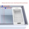 Chest Freezer Basket, Deep Adjustable Storage Organizer Bin Large Storage Refrigerator Expandable Divider Stackable Chest Freezer Organizer with Handle for Kitchen (White) view 4