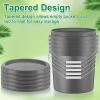 Tioncy 10 Pcs 2 Gallon Plastic Bucket with Lid Heavy Duty 2 Gallon Bucket Pail with Lid Handle for Storage Container Home Household Cleaning (Grey) view 4
