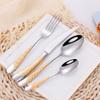 Gold Hammered Silverware Set 64-Piece Stainless Steel Flatware Set for 16, Food-Grade Tableware Cutlery Dinnerware Set Kitchen Utensil Sets for Home Restaurant, Mirror Finish, Dishwasher Safe view 3