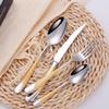 Gold Hammered Silverware Set 64-Piece Stainless Steel Flatware Set for 16, Food-Grade Tableware Cutlery Dinnerware Set Kitchen Utensil Sets for Home Restaurant, Mirror Finish, Dishwasher Safe view 4