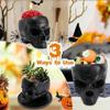 Halloween Atmosphere Supplies, Resin Skull Bleeding Candles, Dining Tables, Rooms, Resin Candle Holders, OrnamentsAntique Tears Skull Candlestick Home(Black) view 2