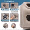 Kimiandy Upgraded Inflatable Travel Air Pillow for Sleeping to Avoid Neck and Shoulder Pain,21" H*12.6" W (Dark Grey, 21 x 12.6 x 12.6 inches) view 4