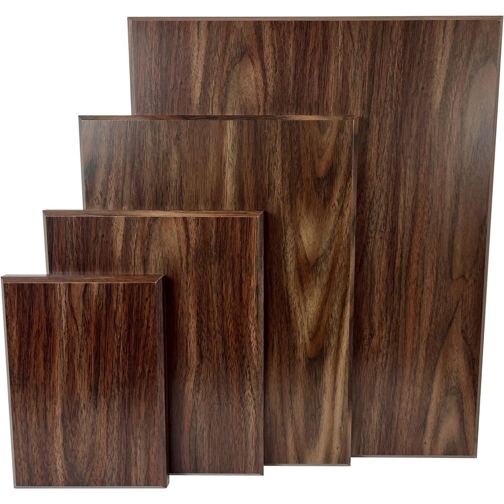Finished Wood Plaque Blank, Perfect for Crafts, Multiple Sizes and Materials, Engravable Wooden Plaques (Walnut Finish, 12x15 inch)