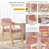 LYHOE Study Desk and Chair Set Adjustable Height, All Solid Wooden Bedroom Furniture, Pink Table Chair Set with Shelves, Drawer, School Student's Table Office Computer Workstation (Pink) view 3
