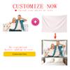 Jirevtan Custom Tapestry Upload Image Customized Backdrop for Wall Personalized Tapestry with Any Photo/Text/Logo/Design (60 * 60in) view 3