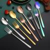 SEELLODGE Silverware Flatware Cutlery Set, 1/4/6/8/10/12 Pieces 304 Stainless Steel Spoons, Thickened Stirring Ice Spoon, Coffee Spoon, Home Eating Dessert Spoon(Gold,10 Pieces) view 3