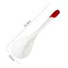 MOOWI Soup Spoons 2-Piece White Ceramic Soup Ladle Spoon China Big Ladle Spoons Heavy Duty Deep Porcelain Spoons Flatware Asian Soup Spoons Dinner Spoon Table Spoon view 2