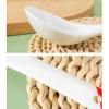 MOOWI Soup Spoons 2-Piece White Ceramic Soup Ladle Spoon China Big Ladle Spoons Heavy Duty Deep Porcelain Spoons Flatware Asian Soup Spoons Dinner Spoon Table Spoon view 3